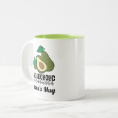 Avocado Lover Personalized Gift Tweekleurige Koffiemok (Voorkant links)