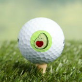 Avocado Lover Schattigee Cartoon Golfballen (Insitu Shirt)