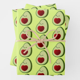 Avocado Lover Schattigee Cartoon Inpakpapier Vel