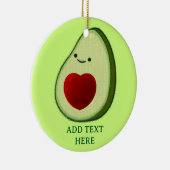 Avocado Lover Schattigee Cartoon Keramisch Ornament (Rechts)