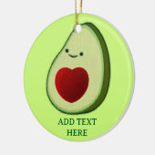 Avocado Lover Schattigee Cartoon Keramisch Ornament (Links)