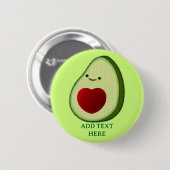 Avocado Lover Schattigee Cartoon Ronde Button 5,7 Cm (Voorkant /achterkant)