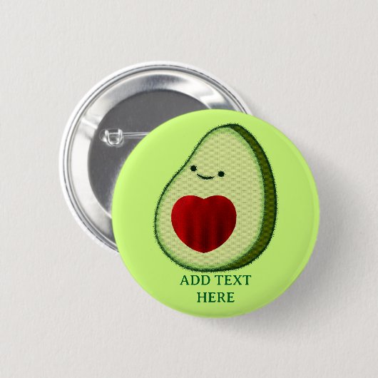 Avocado Lover Schattigee Cartoon Ronde Button 5,7 Cm (Voorkant /achterkant)