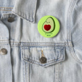 Avocado Lover Schattigee Cartoon Ronde Button 5,7 Cm (In situ)