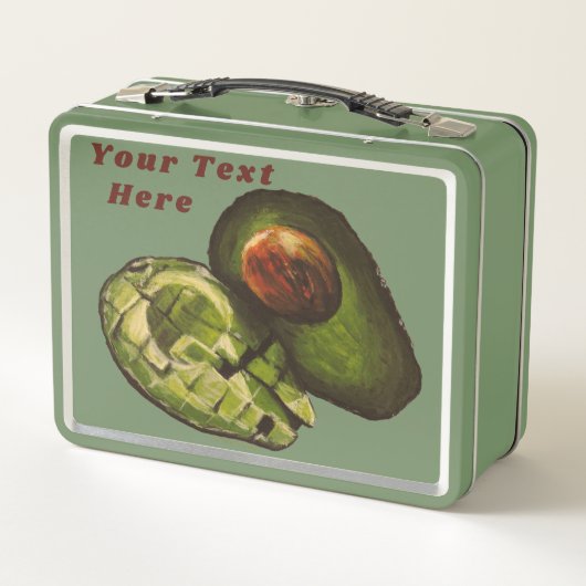Avocado Lunch Box - Optionele personalisatie (Achterkant)