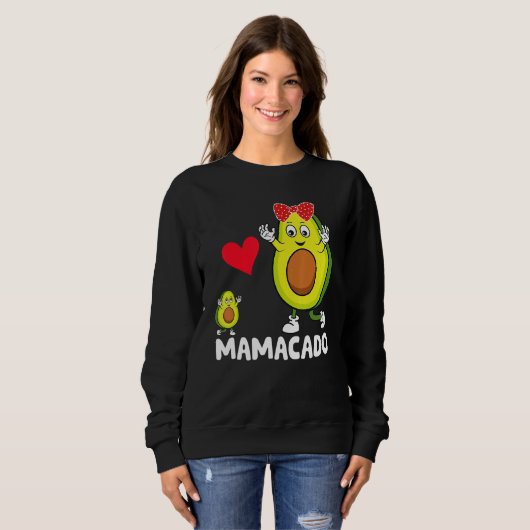 Avocado Mama Avocado Moeder Mamacado Avo Moederdag Trui (Voorkant volledig)