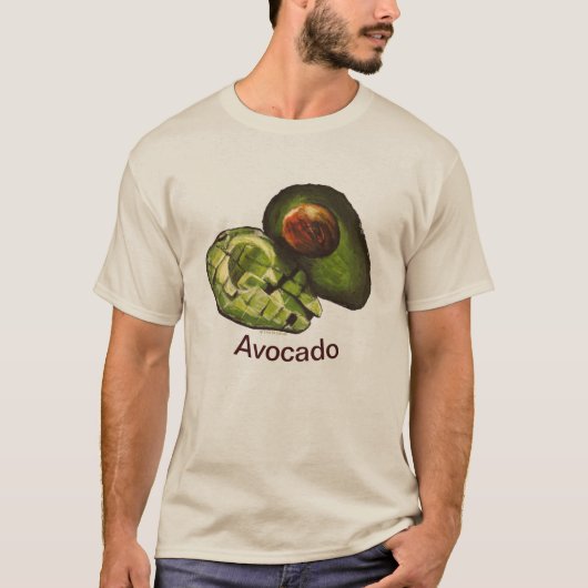 Avocado Mannen Topjes T-shirt (Voorkant)