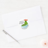 Avocado Meisje en Guacamole Ronde Sticker (Envelop)