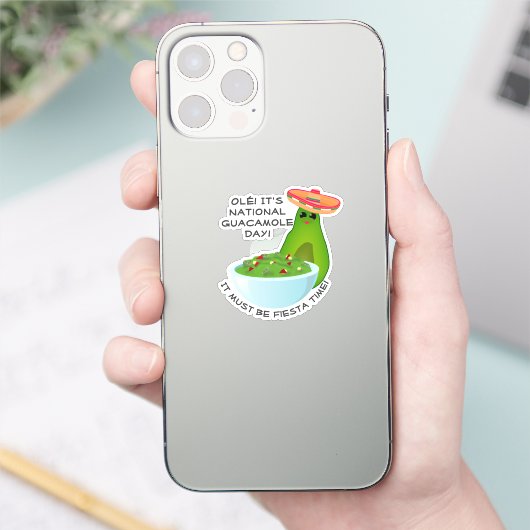 Avocado Meisje en Guacamole Sticker (Telefoon)