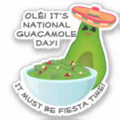 Avocado Meisje en Guacamole Sticker (Voorkant)