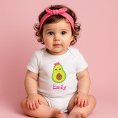 Avocado  Meisje Roze Bow Romper