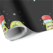 Avocado Merry Kerstmis Vegan Pajama Santa Hat Fun Cadeaupapier (Rol Hoek)