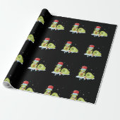 Avocado Merry Kerstmis Vegan Pajama Santa Hat Fun Cadeaupapier (Uitgerold)