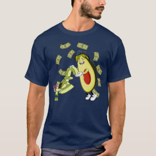 avocado met bundel euro grappig t-shirt