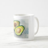 Avocado met Nut Blootgesteld in Waterverf Koffiemok (Voorkant rechts)