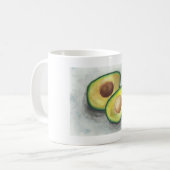 Avocado met Nut Blootgesteld in Waterverf Koffiemok (Voorkant links)