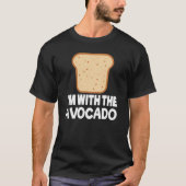 Avocado met toast overeenkomend met halloween kost t-shirt (Voorkant)