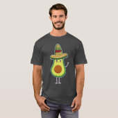 Avocado Mexican met sombrero Mexicano Cute Gift T-shirt (Voorkant volledig)