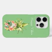 Avocado Mint Green Tropical Floral Pineapple Case-Mate iPhone Case (Achterkant (horizontaal))