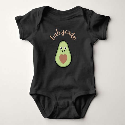 Avocado mit Herz Babycado für ein Baby Romper (Voorkant)