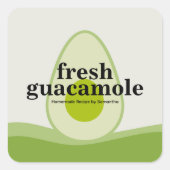 Avocado - Modern Guacamole Label Sticker (Voorkant)