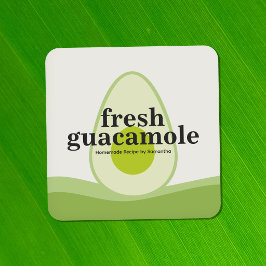 Avocado - Modern Guacamole Label Sticker