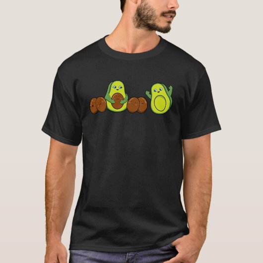 Avocado moeder Zwangerschap Ruw T-shirt (Voorkant)