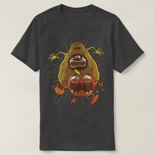 Avocado Monster Cool Fun Retro Cartoon Art T-shirt (Design voorkant)