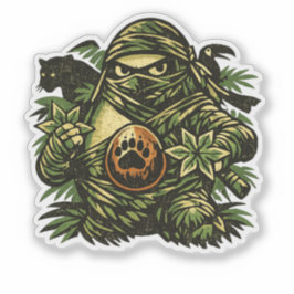 Avocado Ninja — Schaduw van de Jungle Sticker