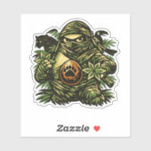 Avocado Ninja — Schaduw van de Jungle  Sticker (Vel)