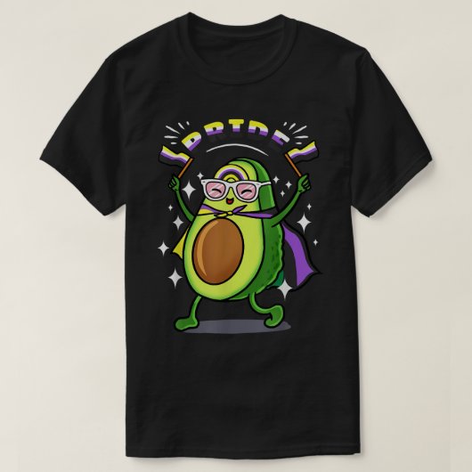 Avocado Nonbinary Pride T-shirt (Design voorkant)