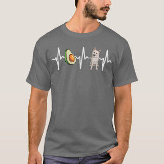 Avocado Norwegian Buhund Heartbeat Hondenliefhebbe T-shirt