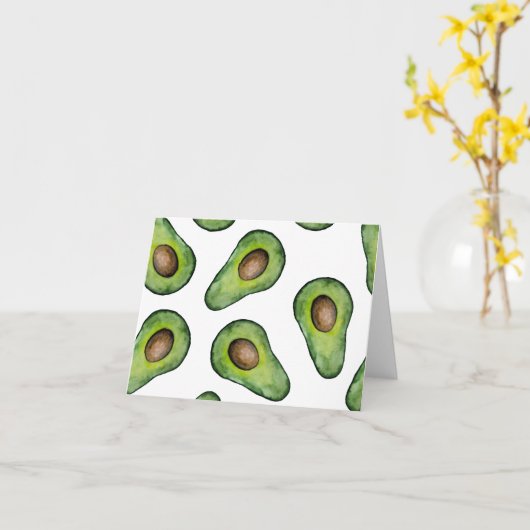 Avocado Note Card Kaart (Gele Bloem)