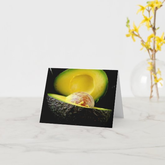 Avocado Note Kaart - Gepersonaliseerd (Gele Bloem)