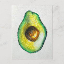 Avocado Oil Pastel Tekening Origineel Kunstwerk Briefkaart