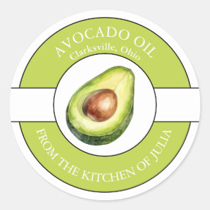 Avocado olie label