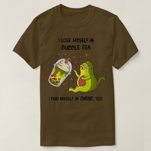 Avocado ontmoet Avocado Bubble Tea T-shirt (Design voorkant)