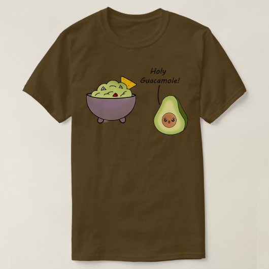 Avocado ontmoet Guac Cute Fruits T-shirt (Design voorkant)