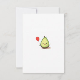 Avocado-ontwerp, avocado-thema bedankkaart