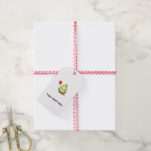 Avocado-ontwerp, avocado-thema cadeaulabel (Met Touw)