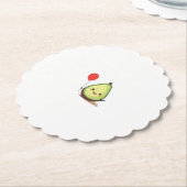Avocado ontwerp, avocado thema kartonnen onderzetters (Gekanteld)