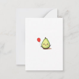 Avocado ontwerp, avocado thema notitiekaartje
