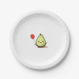 Avocado-ontwerp, avocado-thema papieren bordje