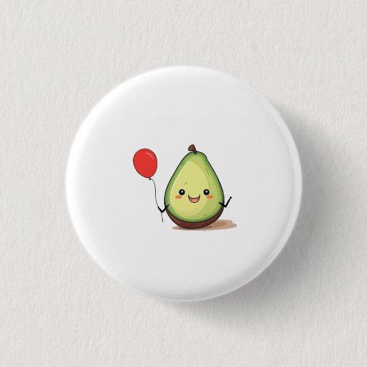 Avocado-ontwerp, avocado-thema ronde button 3,2 cm (Voorkant)