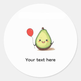 Avocado ontwerp, avocado thema ronde sticker