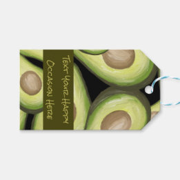 Avocado ontwerp print cadeaukaart cadeaulabel
