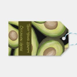 Avocado ontwerp print cadeaukaart cadeaulabel