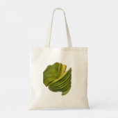 Avocado op de herbruikbare boodschappentas tote bag (Achterkant)