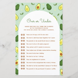 Avocado over of onder Baby shower spel