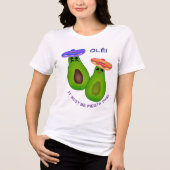 Avocado paar w Sombreros Tri-Blend Shirt (Voorkant)